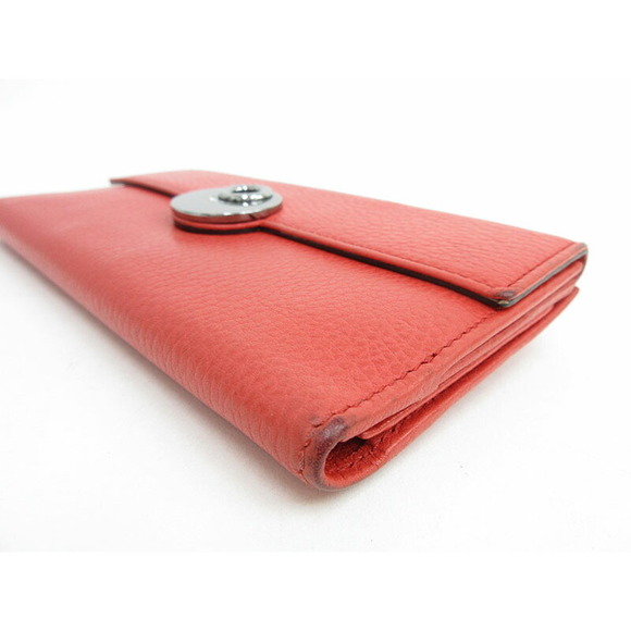 Gucci Double Hook Long Wallet Red Leather - Picture 4 of 13